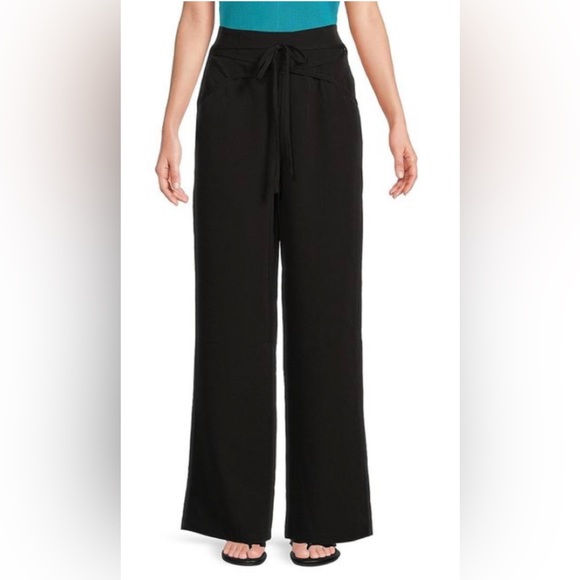 NWOT High waisted wide leg pants. SZ L - Picture 3 of 8